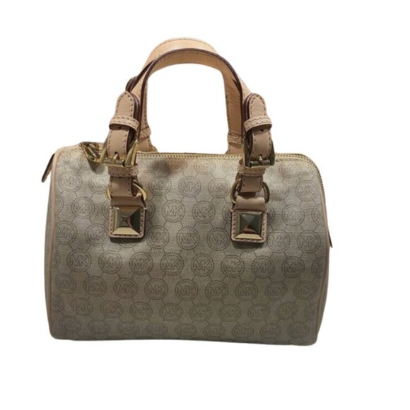 Michael Kors Grayson medium satchel purse with gold hardware LIKE NEW - Picture 1 of 13